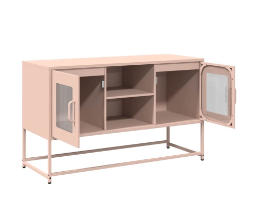 Mueble para TV de acero rosa 100,5x39x60,5 cm