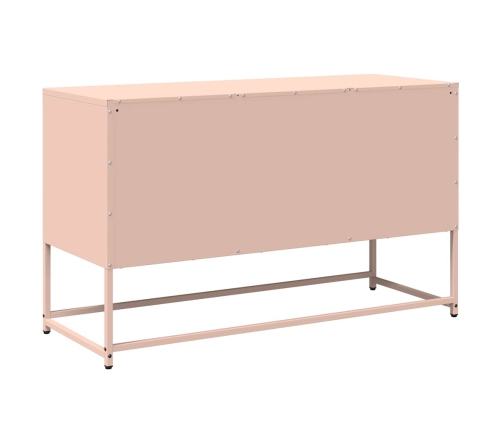 Mueble para TV de acero rosa 100,5x39x60,5 cm