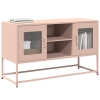 Mueble para TV de acero rosa 100,5x39x60,5 cm