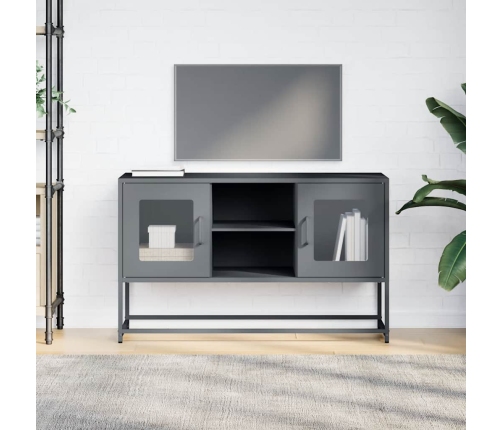 Mueble para TV de acero gris antracita 100,5x39x60,5 cm