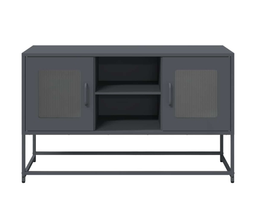 Mueble para TV de acero gris antracita 100,5x39x60,5 cm