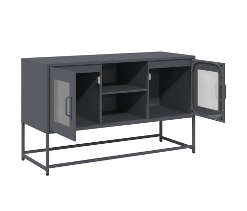 Mueble para TV de acero gris antracita 100,5x39x60,5 cm