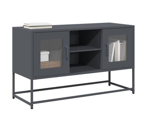 Mueble para TV de acero gris antracita 100,5x39x60,5 cm