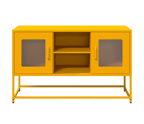 Mueble para TV de acero amarillo mostaza 100,5x39x60,5 cm