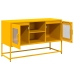 Mueble para TV de acero amarillo mostaza 100,5x39x60,5 cm