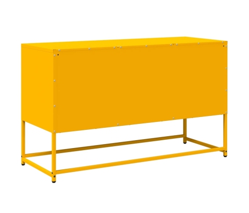 Mueble para TV de acero amarillo mostaza 100,5x39x60,5 cm