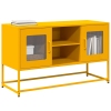 Mueble para TV de acero amarillo mostaza 100,5x39x60,5 cm