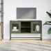 Mueble para TV de acero verde oliva 100,5x39x60,5 cm