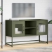 Mueble para TV de acero verde oliva 100,5x39x60,5 cm