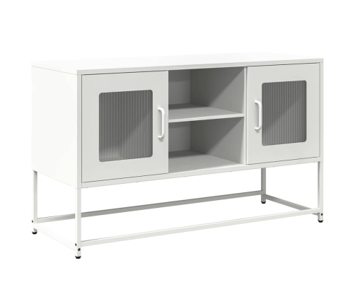 Mueble para TV de acero blanco 100,5x39x60,5 cm