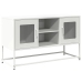 Mueble para TV de acero blanco 100,5x39x60,5 cm