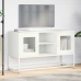 Mueble para TV de acero blanco 100,5x39x60,5 cm