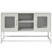 Mueble para TV de acero blanco 100,5x39x60,5 cm