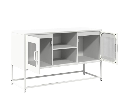 Mueble para TV de acero blanco 100,5x39x60,5 cm