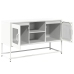 Mueble para TV de acero blanco 100,5x39x60,5 cm