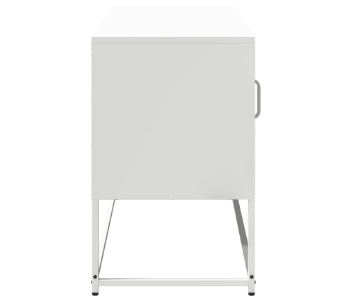 Mueble para TV de acero blanco 100,5x39x60,5 cm