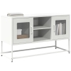 Mueble para TV de acero blanco 100,5x39x60,5 cm