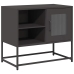 Mueble para TV de acero negro 68x39x60,5 cm