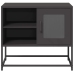 Mueble para TV de acero negro 68x39x60,5 cm