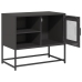 Mueble para TV de acero negro 68x39x60,5 cm