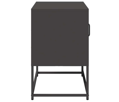 Mueble para TV de acero negro 68x39x60,5 cm