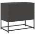 Mueble para TV de acero negro 68x39x60,5 cm