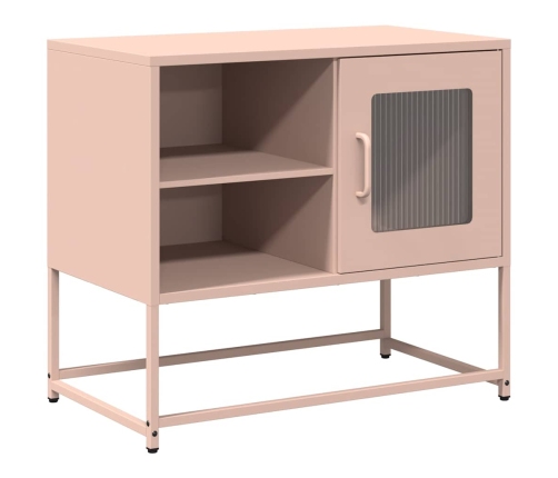 Mueble para TV de acero rosa 68x39x60,5 cm