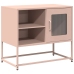 Mueble para TV de acero rosa 68x39x60,5 cm