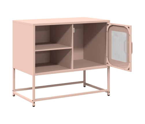 Mueble para TV de acero rosa 68x39x60,5 cm