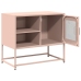 Mueble para TV de acero rosa 68x39x60,5 cm