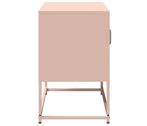 Mueble para TV de acero rosa 68x39x60,5 cm