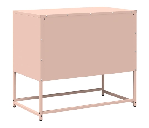 Mueble para TV de acero rosa 68x39x60,5 cm