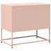 Mueble para TV de acero rosa 68x39x60,5 cm