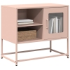 Mueble para TV de acero rosa 68x39x60,5 cm