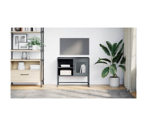 Mueble para TV de acero gris antracita 68x39x60,5 cm