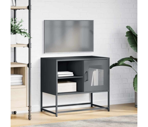 Mueble para TV de acero gris antracita 68x39x60,5 cm