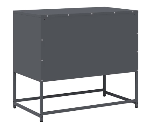 Mueble para TV de acero gris antracita 68x39x60,5 cm