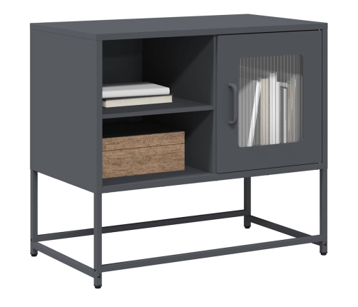 Mueble para TV de acero gris antracita 68x39x60,5 cm