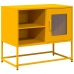 Mueble para TV de acero amarillo mostaza 68x39x60,5 cm