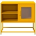 Mueble para TV de acero amarillo mostaza 68x39x60,5 cm