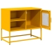 Mueble para TV de acero amarillo mostaza 68x39x60,5 cm