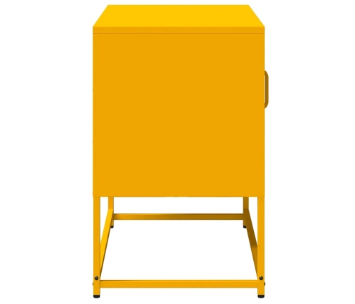 Mueble para TV de acero amarillo mostaza 68x39x60,5 cm