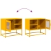 Mueble para TV de acero amarillo mostaza 68x39x60,5 cm