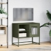 Mueble para TV de acero verde oliva 68x39x60,5 cm