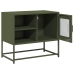 Mueble para TV de acero verde oliva 68x39x60,5 cm