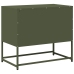 Mueble para TV de acero verde oliva 68x39x60,5 cm