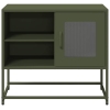 Mueble para TV de acero verde oliva 68x39x60,5 cm