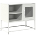 Mueble para TV de acero blanco 68x39x60,5 cm