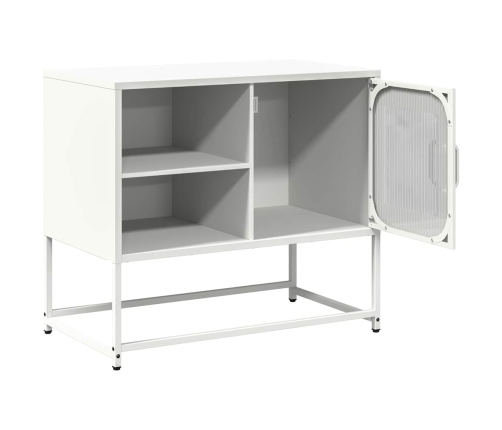 Mueble para TV de acero blanco 68x39x60,5 cm