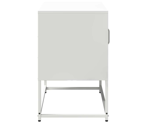 Mueble para TV de acero blanco 68x39x60,5 cm